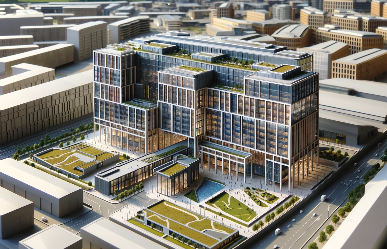 Düzce'de Ari Mimari Model Yapımı tarafından yapılmış, modern bir binanın ayrıntılı mimari modeli.