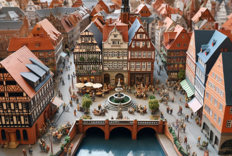 Ari Mimari Model Yapımı tarafından yapılan Lüneburg'daki detaylı mimari model.