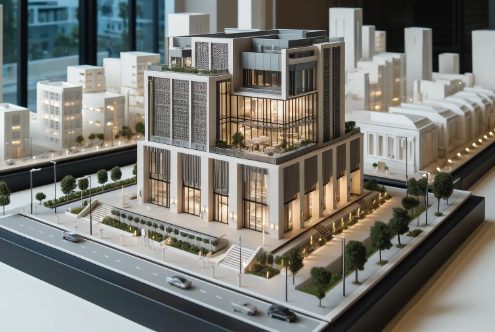 Ari Mimari Model Yapımı tarafından Minden'de üretilen detaylı bir mimari model.