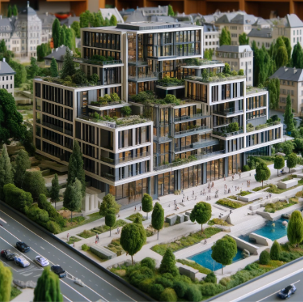 Konstanz'da Ari Mimari Model Yapimi tarafından yapılan detaylı bir mimari model.