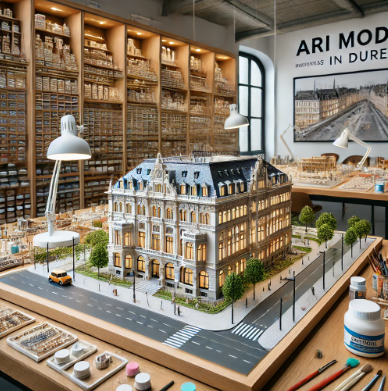  Ari Mimari Model Yapımı tarafından Düren'de hazırlanan detaylı bir mimari maket.