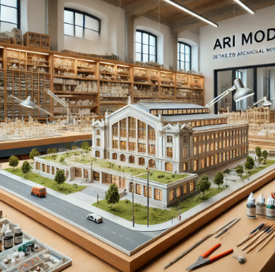 Ari Mimari Model Yapımı tarafından Tübingen'de üretilen detaylı bir mimari model.