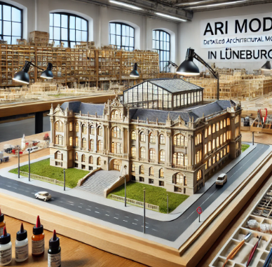 Ari Mimari Model Yapımı tarafından Lüneburg'da yapılan detaylı bir mimari model.