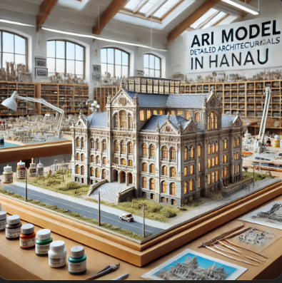 Ari Mimari Model Yapımı tarafından Hanau'da yapılan detaylı mimari model.