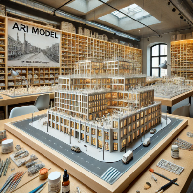 Minden'da Ari Mimari Model Yapımı tarafından yapılmış detaylı bir model.