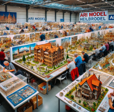 Niğde Model Yapımı Fuarı'nda sergilenen Ari Mimari Model Yapımı modelleri.