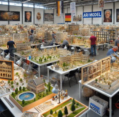Ordu Model Yapımı Fuarı'nda Ari Mimari Model Yapımı standı ve sergilenen benzersiz maket modelleri.