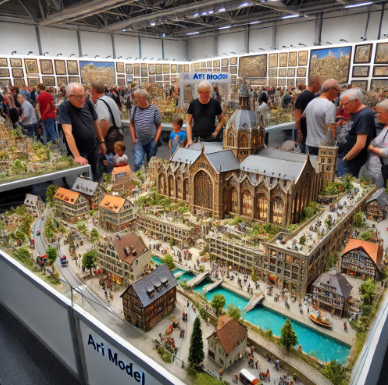 Esslingen am Neckar Model Yapımı Fuarı'nda sergilenen Ari Mimari Model Yapımı modelleri.